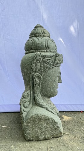 SHIVA BUST GREENSTONE 80 CM LEFT